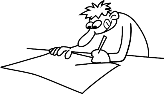 Illustrasjon av et menneske som skriver