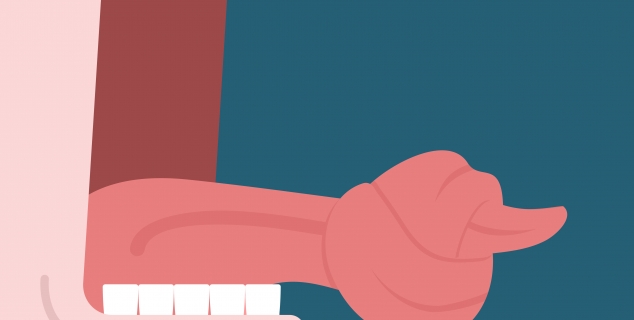 Illustrasjon av krøll på tunga