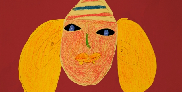 Tegning av en heks med lange ører