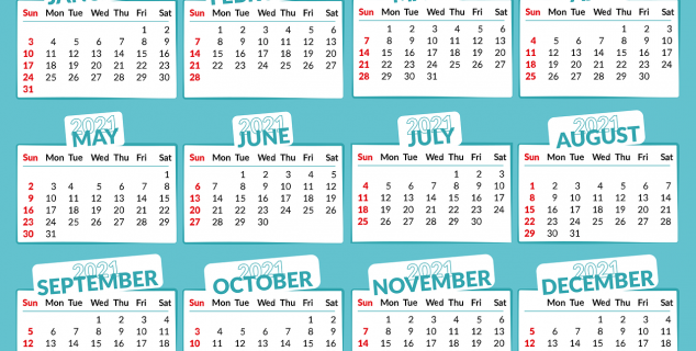 Illustrasjon av en kalender