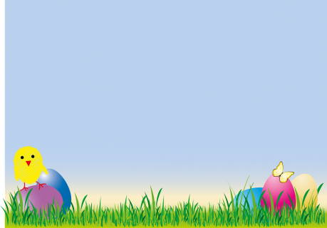 illustrasjon av påskekylling og egg