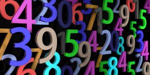 illustrasjon av tall på svart bakgrunn