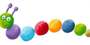 Fargerik tegnet larve