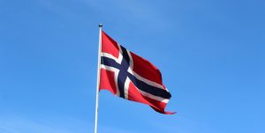 Foto av et norske flagg