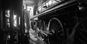 Foto av et gammelt tog