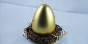 foto av et gullegg