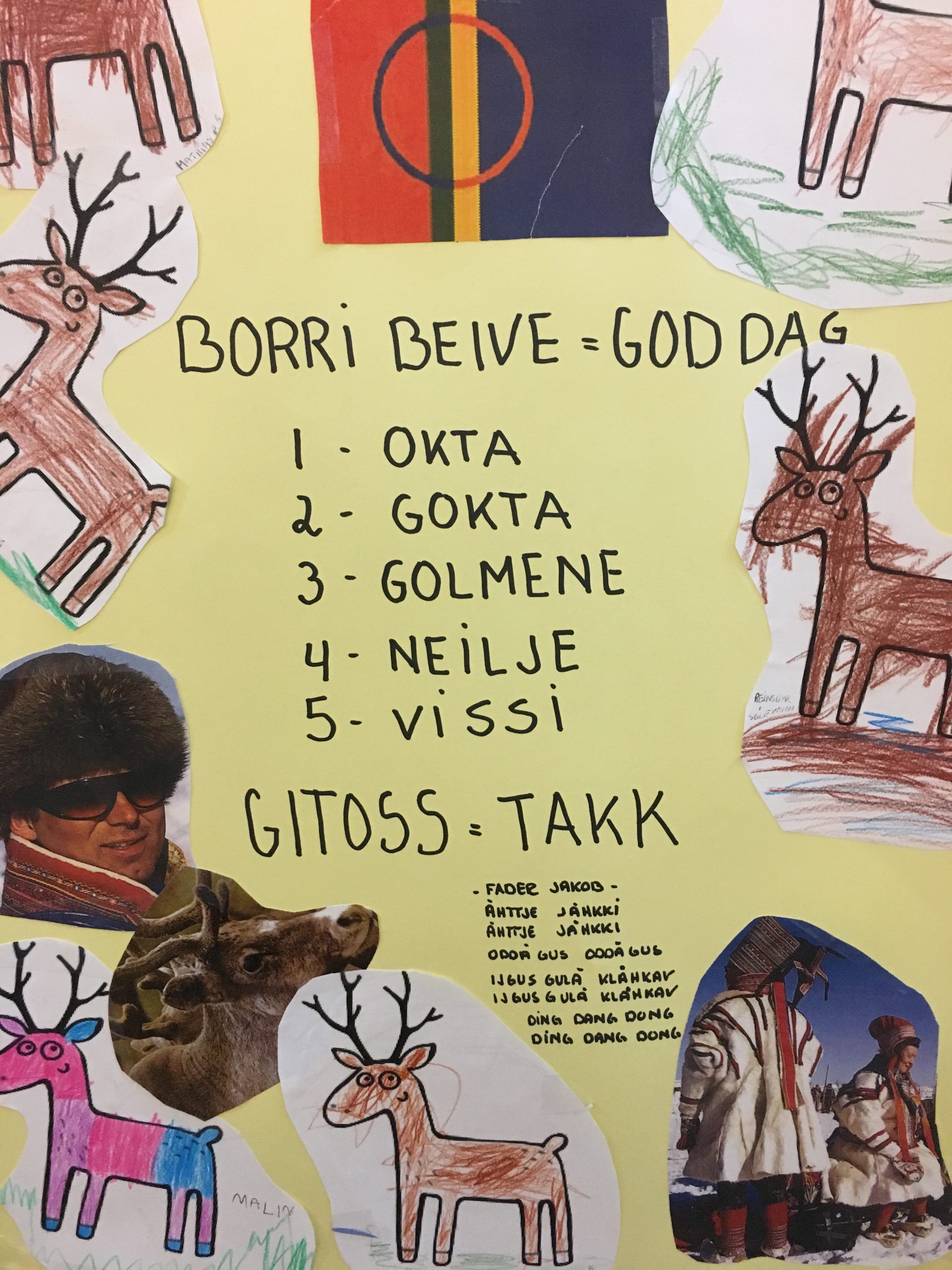 Bilde av en plakat p&aring; samisk