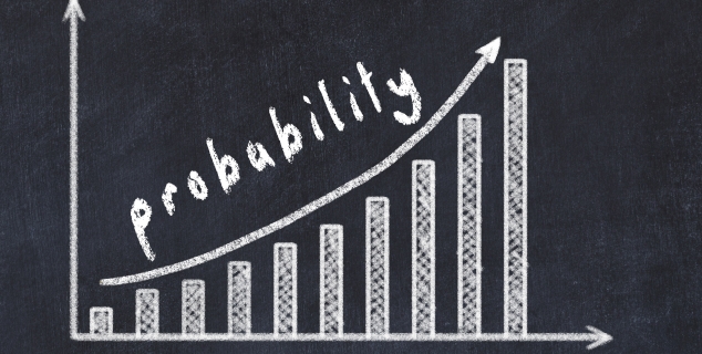 Illustrasjons som viser en graf med økende sannsynlighet