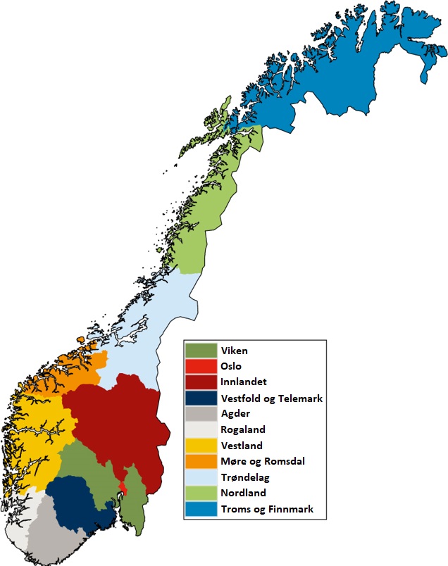 Fylkeskart regionreform