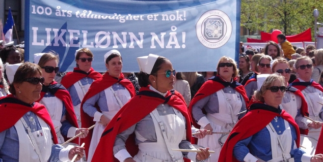 Foto som illustrerer 1. mai tog i Oslo