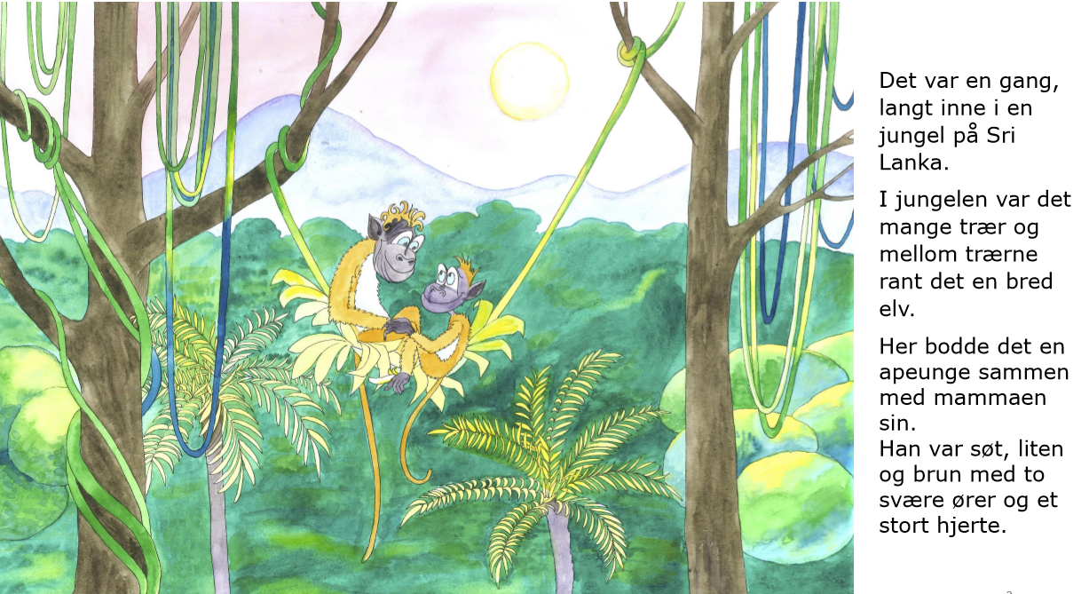 Apen og krokodillen utsnitt bok