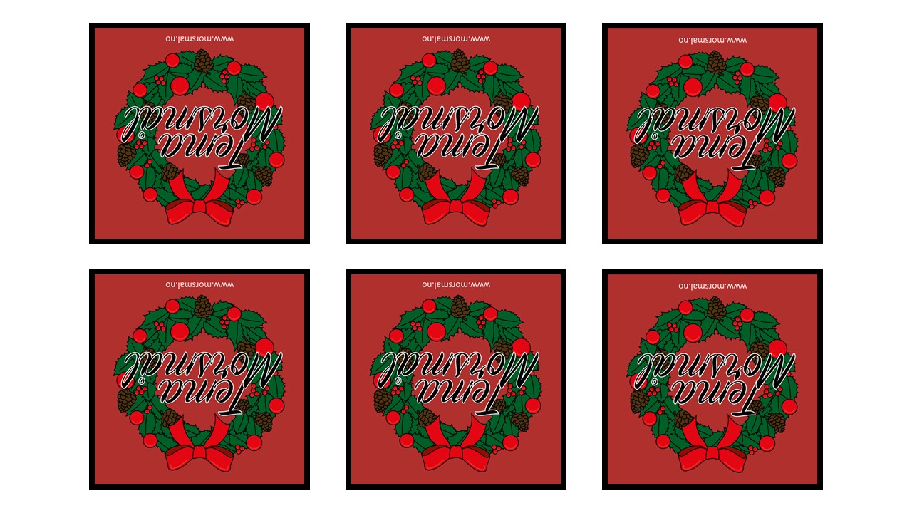 Bilde av memorykort med juleord