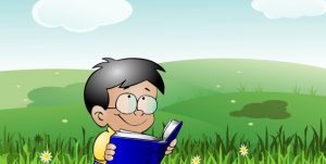 Berniukas skaito knygą