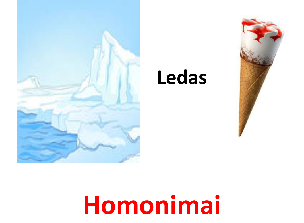 Illustrasjon av en iskrem og et isberg